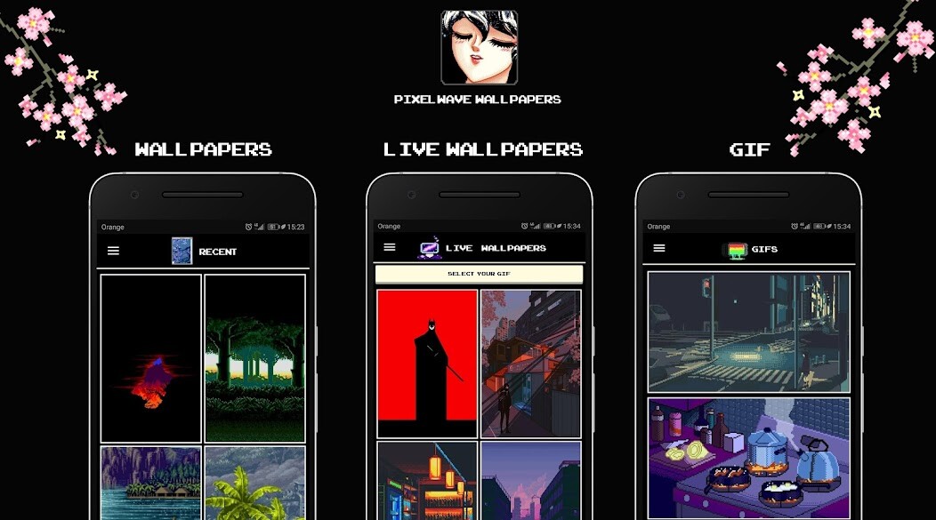 Run android online APK Pixelwave Pixel Art Wallpapers from MyAndroid or emulate Pixelwave Pixel Art Wallpapers using MyAndroid