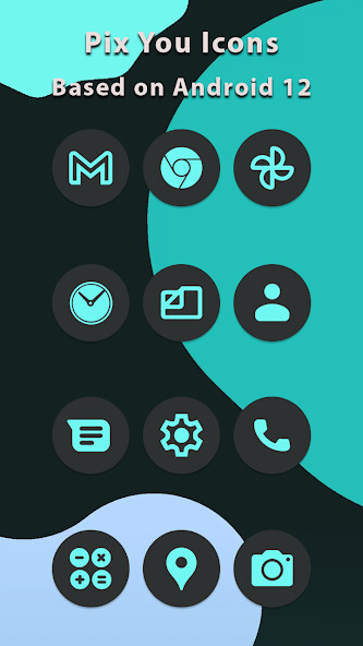 Run android online APK Pix You Aqua Dark Icons from MyAndroid or emulate Pix You Aqua Dark Icons using MyAndroid