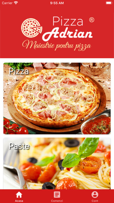 Emulate iPhone app Pizza Adrian using MyAndroid