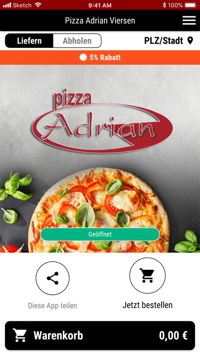 Emulate iPhone app Pizza Adrian Viersen using MyAndroid Emulate iPhone app Pizza Adrian Viersen using MyAndroid