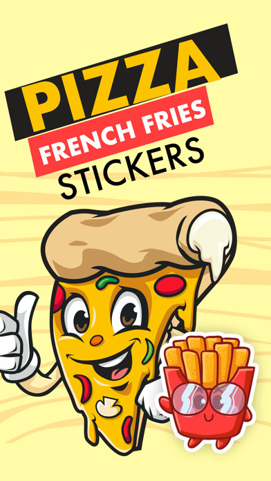 Emulate iPhone app Pizza and French Fries Sticker using MyAndroid Emulate iPhone app Pizza and French Fries Sticker using MyAndroid