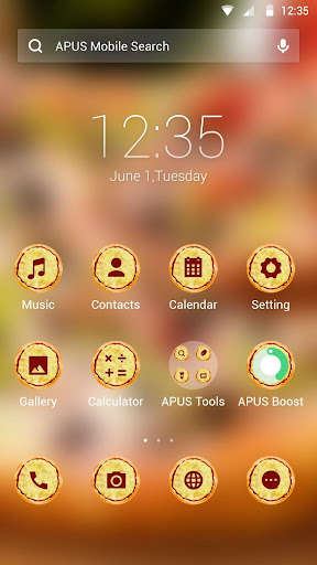 Emulate Android APK pizza-APUS Launcher theme Emulate Android APK pizza-APUS Launcher theme