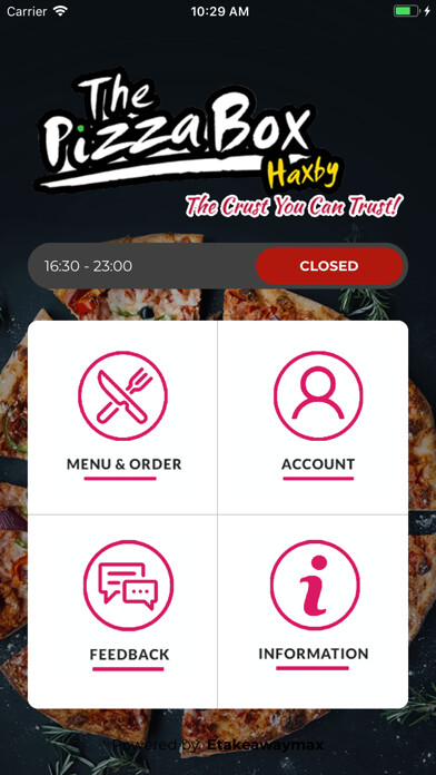 Emulate iPhone app Pizza Box Haxby using MyAndroid Emulate iPhone app Pizza Box Haxby using MyAndroid