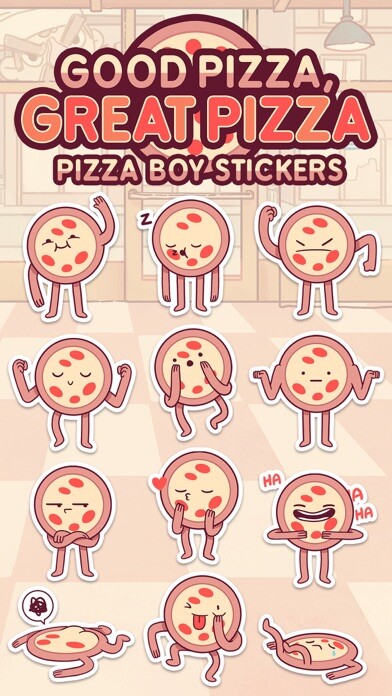Emulate iPhone app Pizza Boy Stickers by Good Pizza Great Pizza using MyAndroid Emulate iPhone app Pizza Boy Stickers by Good Pizza Great Pizza using MyAndroid