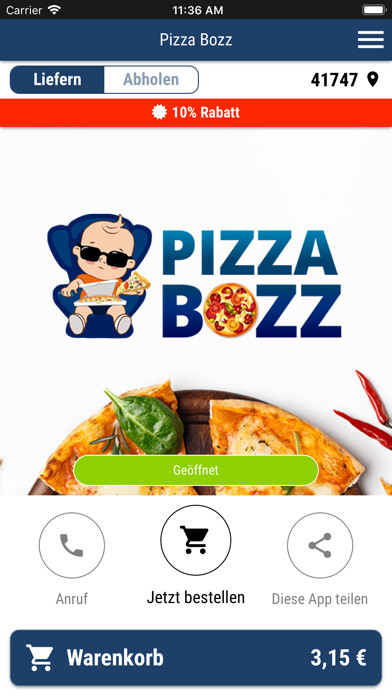 Emulate iPhone app Pizza Bozz using MyAndroid Emulate iPhone app Pizza Bozz using MyAndroid