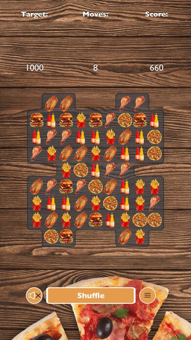 Emulate iPhone app Pizza Burger Match 3 using MyAndroid Emulate iPhone app Pizza Burger Match 3 using MyAndroid