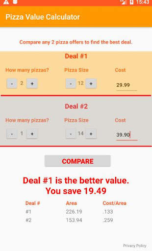 Run android online APK Pizza Compare Tool from MyAndroid or emulate Pizza Compare Tool using MyAndroid Run android online APK Pizza Compare Tool from MyAndroid or emulate Pizza Compare Tool using MyAndroid