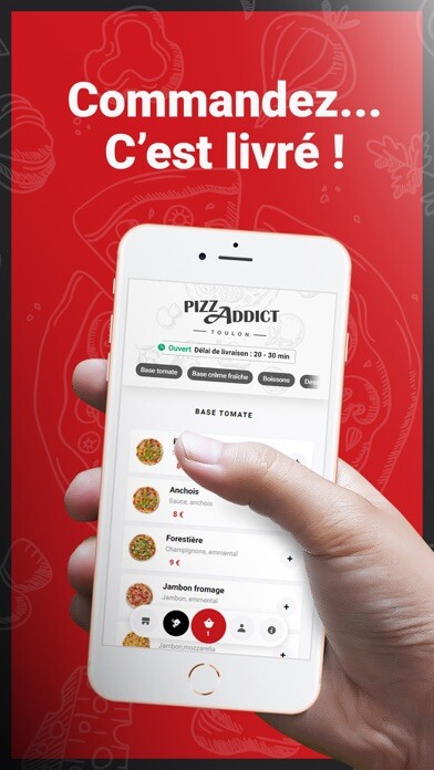 Emulate iPhone app PizzAddict Toulon using MyAndroid