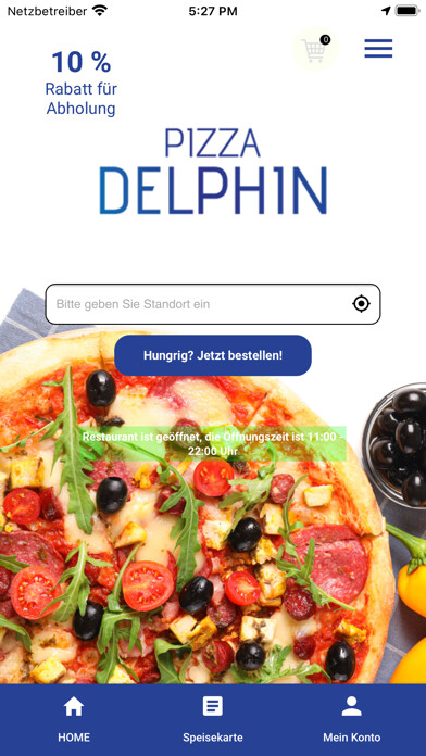 Emulate iPhone app Pizza Delphin Köln using MyAndroid Emulate iPhone app Pizza Delphin Köln using MyAndroid