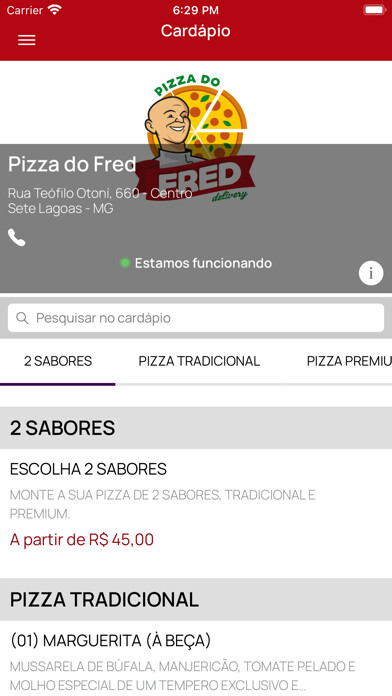 Emulate iPhone app Pizza do Fred using MyAndroid Emulate iPhone app Pizza do Fred using MyAndroid