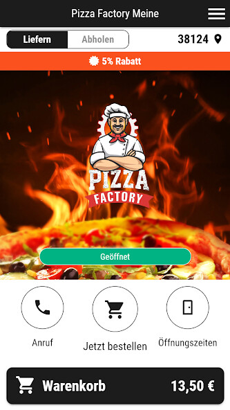 Run android online APK Pizza Factory Meine from MyAndroid or emulate Pizza Factory Meine using MyAndroid
