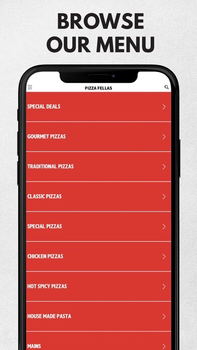 Emulate iPhone app Pizza Fellas using MyAndroid