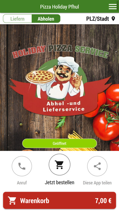 Emulate iPhone app Pizza Holiday Pfuhl using MyAndroid Emulate iPhone app Pizza Holiday Pfuhl using MyAndroid