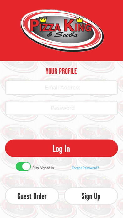 Emulate iPhone app Pizza King Delivers using MyAndroid
