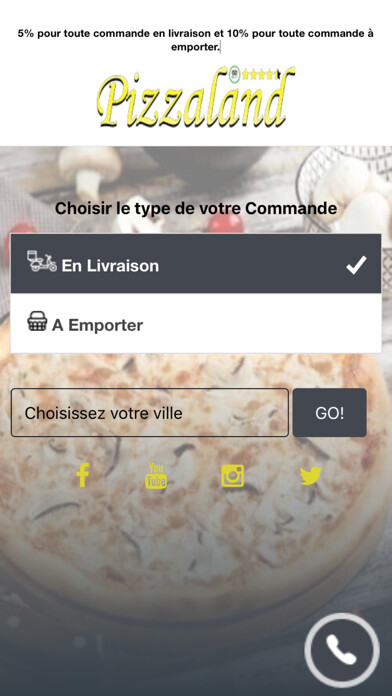 Emulate iPhone app Pizzaland Pavilly using MyAndroid Emulate iPhone app Pizzaland Pavilly using MyAndroid