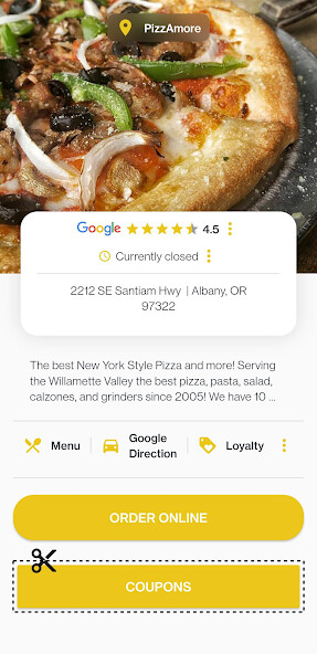 Run android online APK PizzAmore Albany from MyAndroid or emulate PizzAmore Albany using MyAndroid