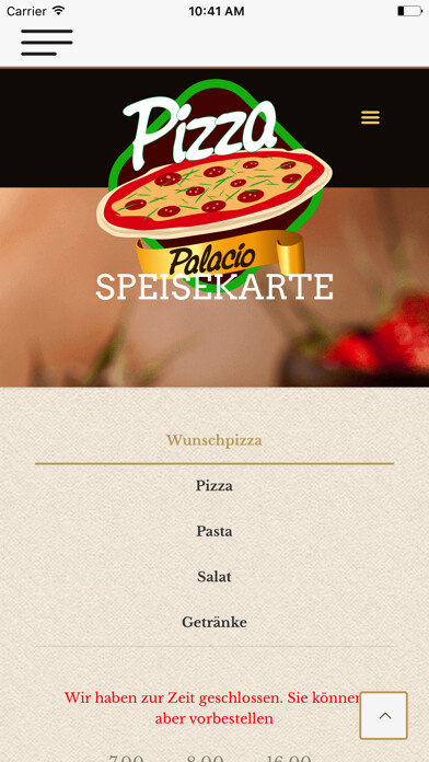 Emulate iPhone app Pizza Palacio using MyAndroid Emulate iPhone app Pizza Palacio using MyAndroid