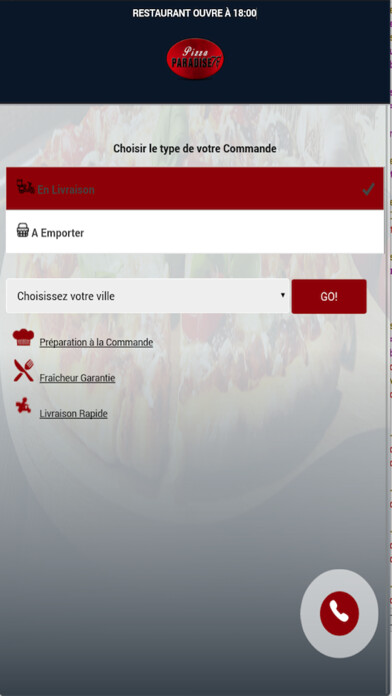 Emulate iPhone app Pizza Paradise 78 using MyAndroid