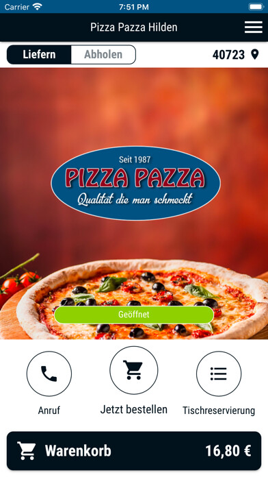 Emulate iPhone app Pizza Pazza Lieferservice using MyAndroid Emulate iPhone app Pizza Pazza Lieferservice using MyAndroid