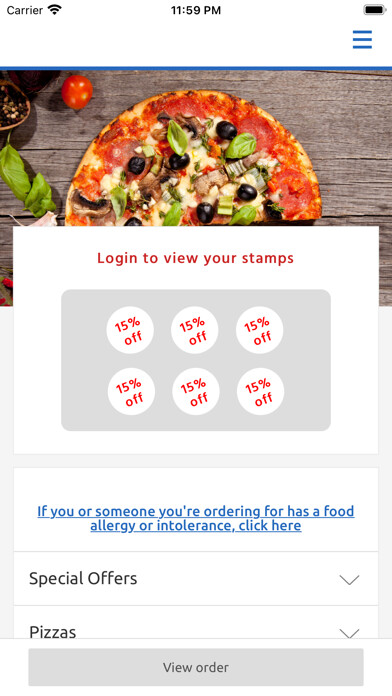 Emulate iPhone app Pizza Place, Stone Cross using MyAndroid Emulate iPhone app Pizza Place, Stone Cross using MyAndroid