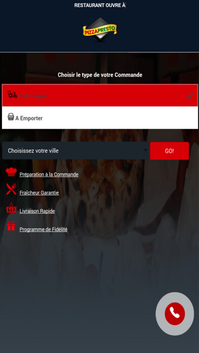 Emulate iPhone app Pizza Presto Argentan using MyAndroid Emulate iPhone app Pizza Presto Argentan using MyAndroid