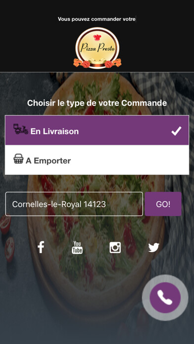 Emulate iPhone app Pizza Presto Mondeville using MyAndroid Emulate iPhone app Pizza Presto Mondeville using MyAndroid