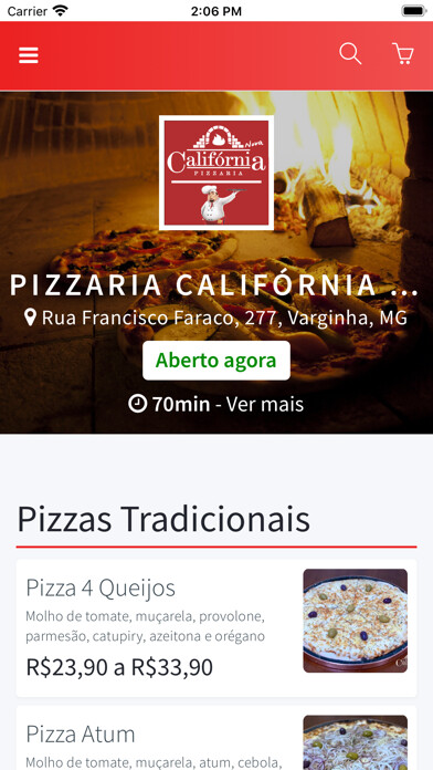 Emulate iPhone app Pizzaria Califórnia using MyAndroid Emulate iPhone app Pizzaria Califórnia using MyAndroid