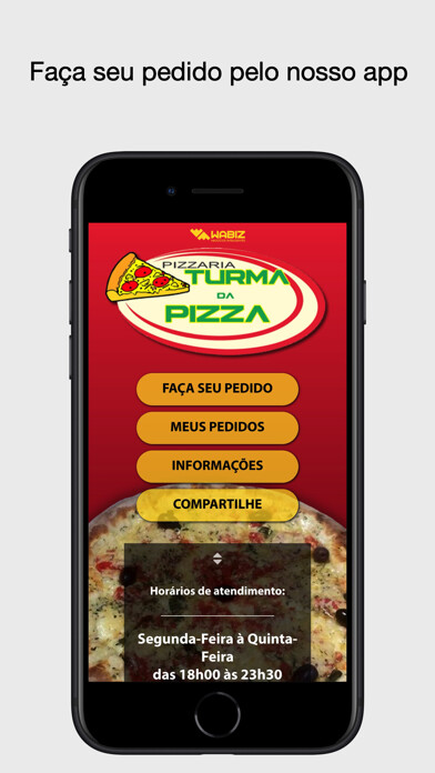 Emulate iPhone app Pizzaria Turma Da Pizza using MyAndroid