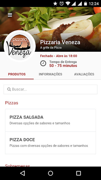 Emulate iPhone app Pizzaria Veneza - SBC using MyAndroid Emulate iPhone app Pizzaria Veneza - SBC using MyAndroid