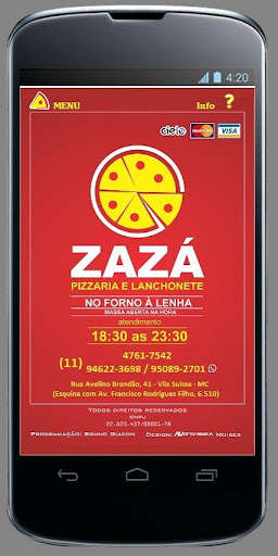 Run android online APK Pizzaria Zaza - MOGI DAS CRUZES/SP. from MyAndroid or emulate Pizzaria Zaza - MOGI DAS CRUZES/SP. using MyAndroid