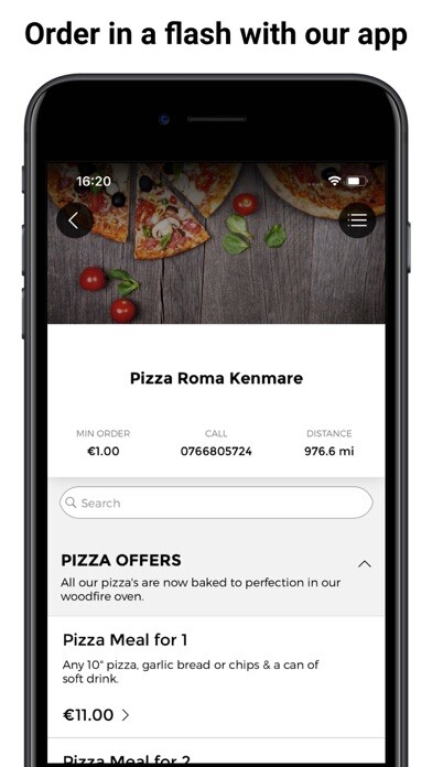 Emulate iPhone app Pizza Roma Kenmare using MyAndroid Emulate iPhone app Pizza Roma Kenmare using MyAndroid