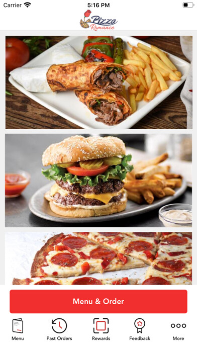 Emulate iPhone app Pizza Romance Sawley using MyAndroid