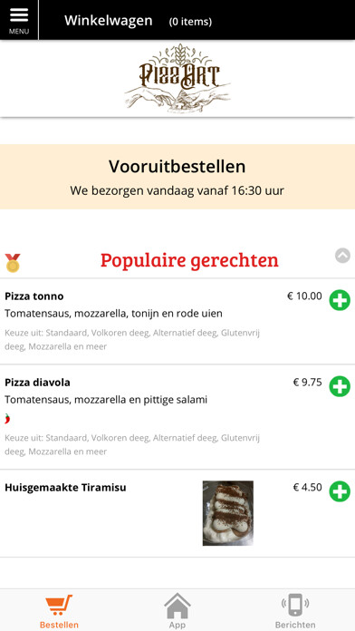 Emulate iPhone app Pizzart Utrecht using MyAndroid Emulate iPhone app Pizzart Utrecht using MyAndroid