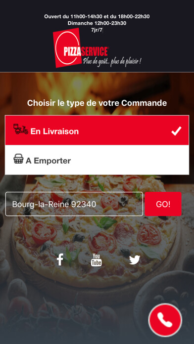 Emulate iPhone app Pizza Service Antony using MyAndroid