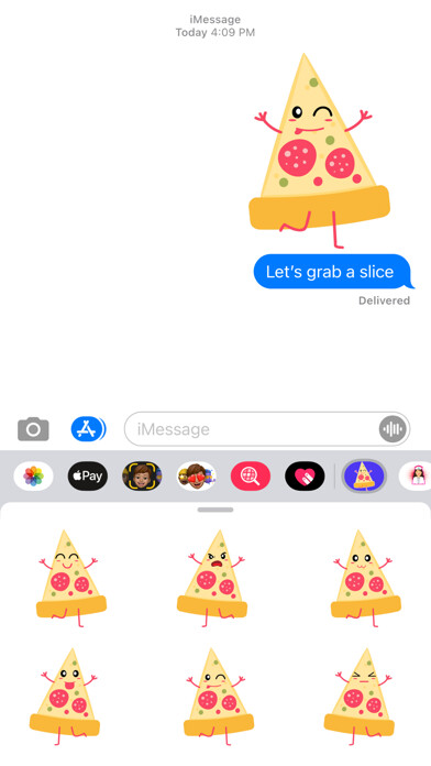 Emulate iPhone app Pizza Slice Foodie Stickers using MyAndroid Emulate iPhone app Pizza Slice Foodie Stickers using MyAndroid