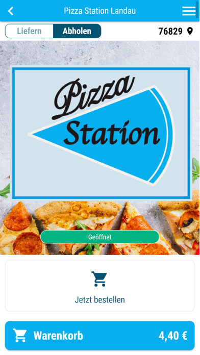 Emulate iPhone app Pizza Station Landau using MyAndroid