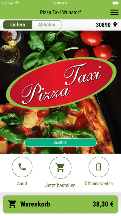 Emulate iPhone app Pizza Taxi Wunstorf using MyAndroid Emulate iPhone app Pizza Taxi Wunstorf using MyAndroid