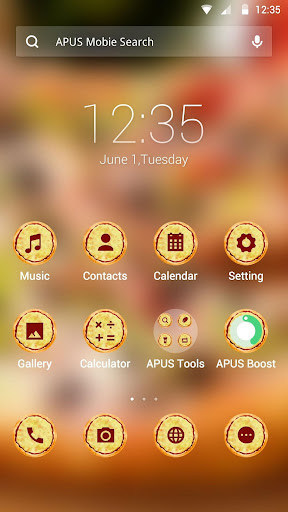 Emulate Android APK Pizza theme for APUS Emulate Android APK Pizza theme for APUS