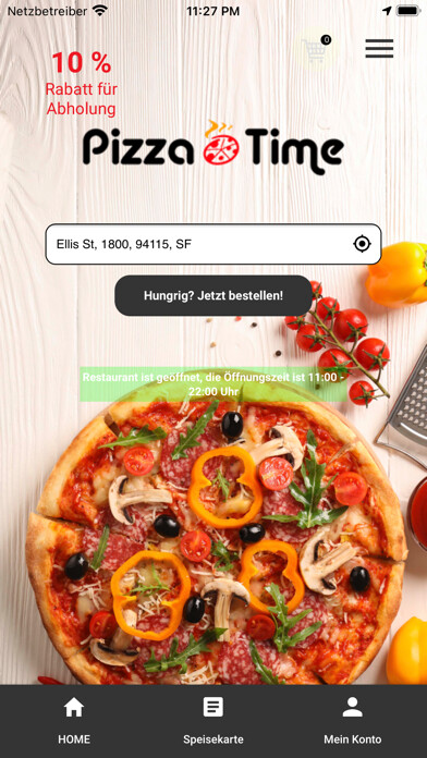 Emulate iPhone app Pizza Time Foodservice using MyAndroid Emulate iPhone app Pizza Time Foodservice using MyAndroid