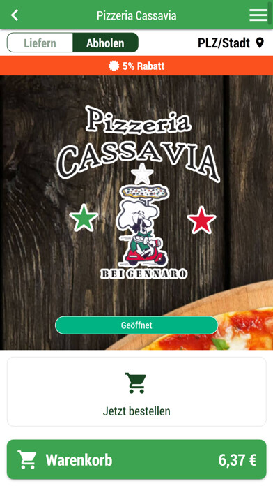 Emulate iPhone app Pizzeria Cassavia using MyAndroid Emulate iPhone app Pizzeria Cassavia using MyAndroid