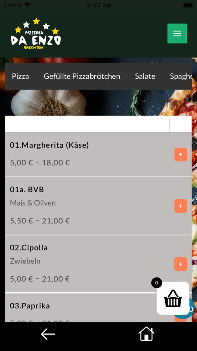 Emulate iPhone app Pizzeria Da Enzo using MyAndroid Emulate iPhone app Pizzeria Da Enzo using MyAndroid