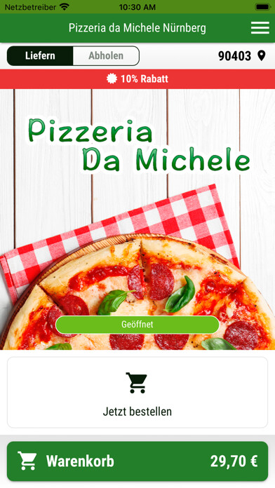 Emulate iPhone app Pizzeria da Michele Nürnberg using MyAndroid Emulate iPhone app Pizzeria da Michele Nürnberg using MyAndroid