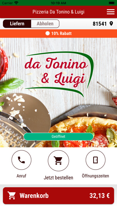 Emulate iPhone app Pizzeria Da Tonino & Luigi using MyAndroid Emulate iPhone app Pizzeria Da Tonino & Luigi using MyAndroid