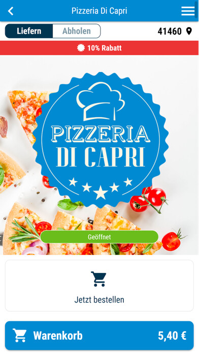 Emulate iPhone app Pizzeria Di Capri using MyAndroid Emulate iPhone app Pizzeria Di Capri using MyAndroid