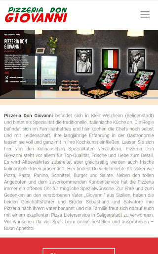 Run android online APK Pizzeria Don Giovanni (Seligenstadt) from MyAndroid or emulate Pizzeria Don Giovanni (Seligenstadt) using MyAndroid Run android online APK Pizzeria Don Giovanni (Seligenstadt) from MyAndroid or emulate Pizzeria Don Giovanni (Seligenstadt) using MyAndroid
