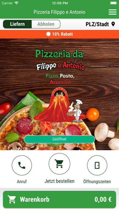 Emulate iPhone app Pizzeria Filippo e Antonio using MyAndroid Emulate iPhone app Pizzeria Filippo e Antonio using MyAndroid