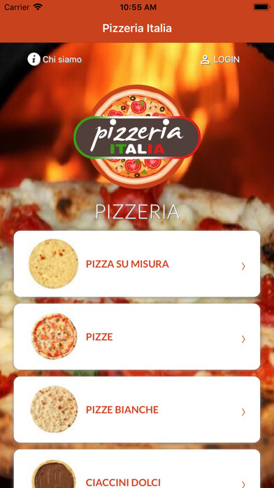 Emulate iPhone app Pizzeria Italia by Ordinalo using MyAndroid