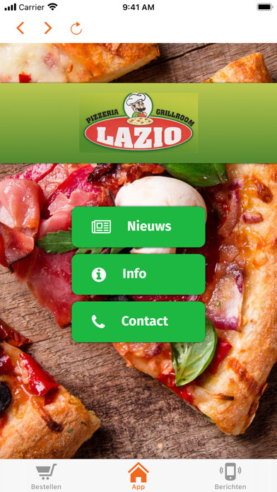 Emulate iPhone app Pizzeria Lazio using MyAndroid Emulate iPhone app Pizzeria Lazio using MyAndroid