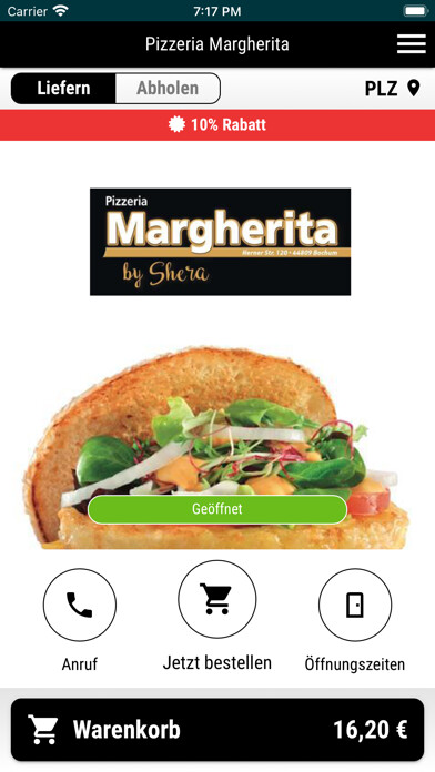 Emulate iPhone app Pizzeria Margherita using MyAndroid Emulate iPhone app Pizzeria Margherita using MyAndroid