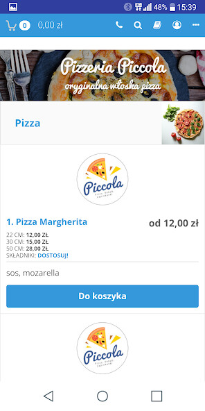 Run android online APK Pizzeria Piccola Jelenia Góra from MyAndroid or emulate Pizzeria Piccola Jelenia Góra using MyAndroid